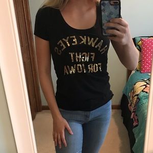 Hawkeyes sequined t-shirt